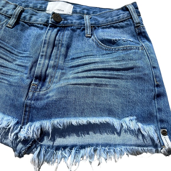 One Teaspoon Junkyard Denim Mini Skirt, Texan Blue, Size 27 - Picture 3 of 11